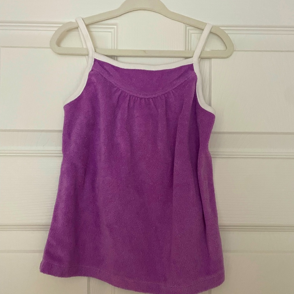 Girls Tank Top Terry Knit in Purple